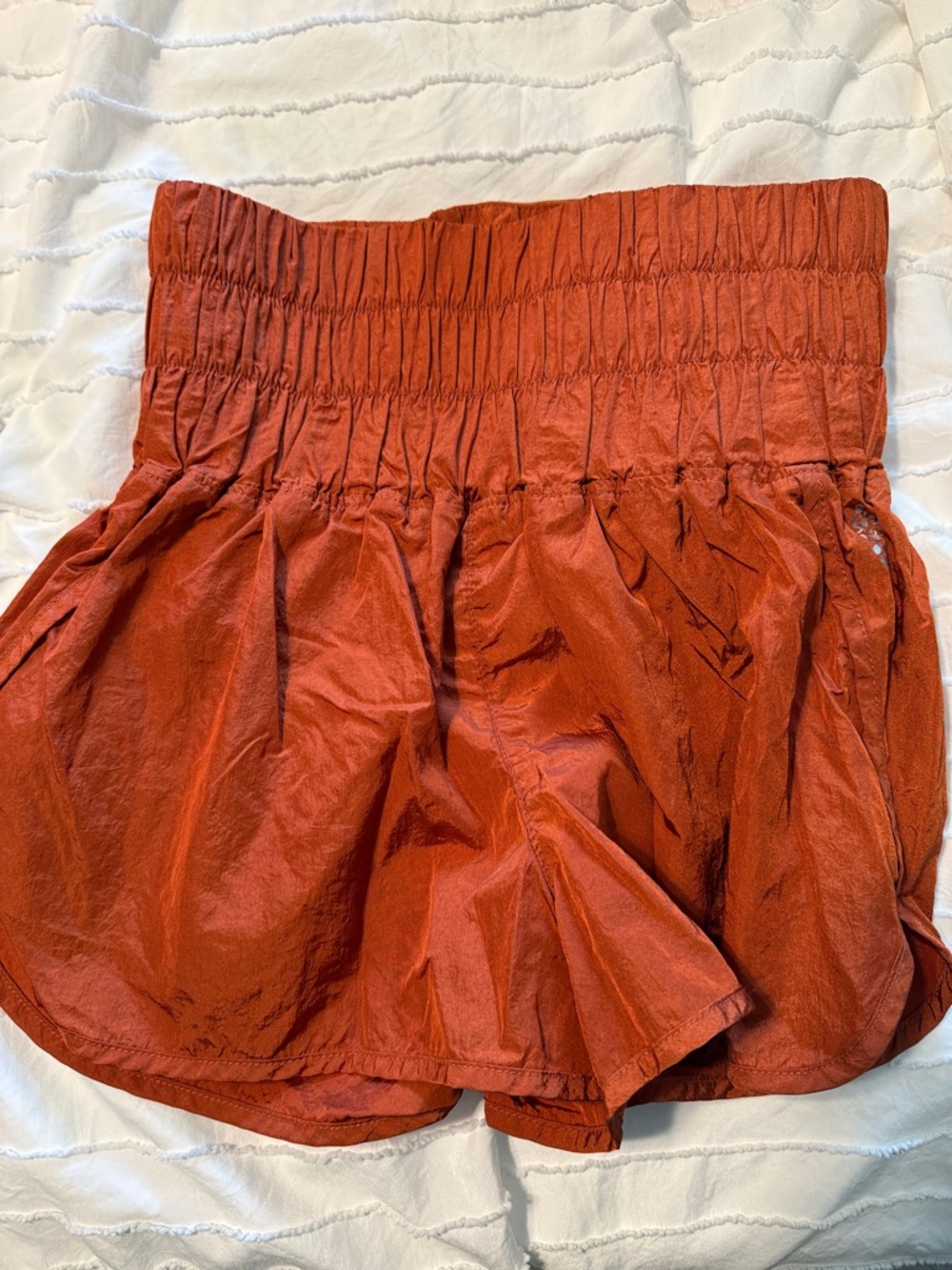 Used Women's Free People Rust Red Elastic-Waist Shorts